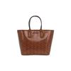Retro Old Flower All Over Print Artificial Leather Tote Bag Tote Bag Shopping Bag Handbag Small Size Women's Caramel Color