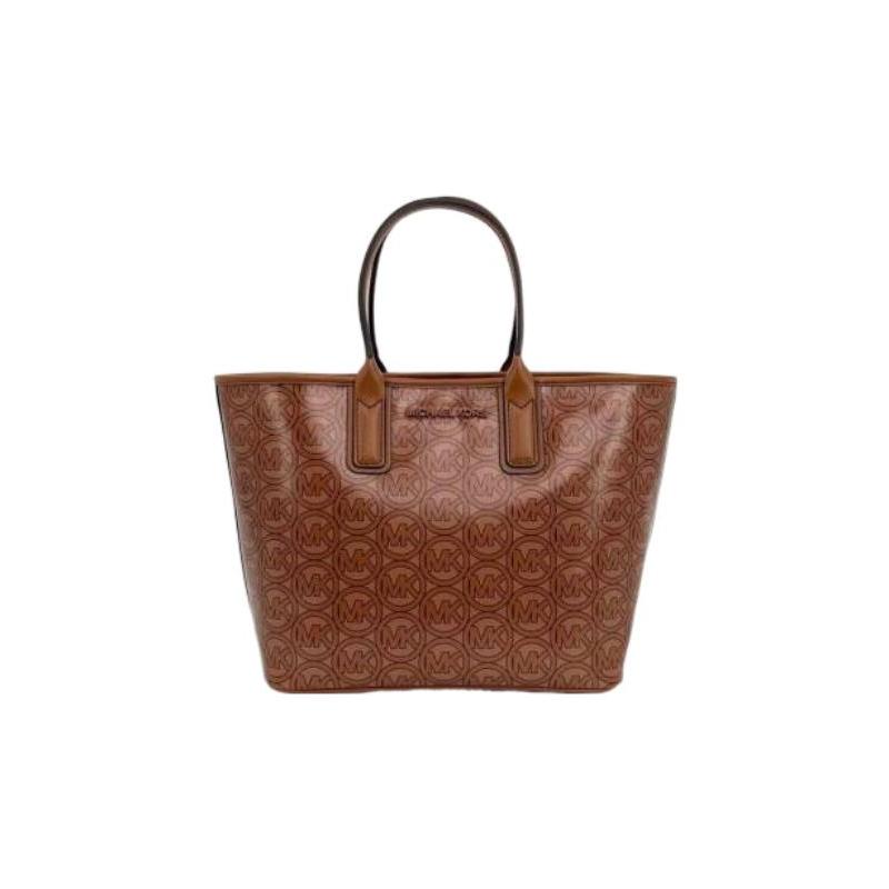 MICHAEL KORS Retro old flower all over print artificial leather Tote bag Tote bag shopping bag handbag small size women s caramel color коричневый