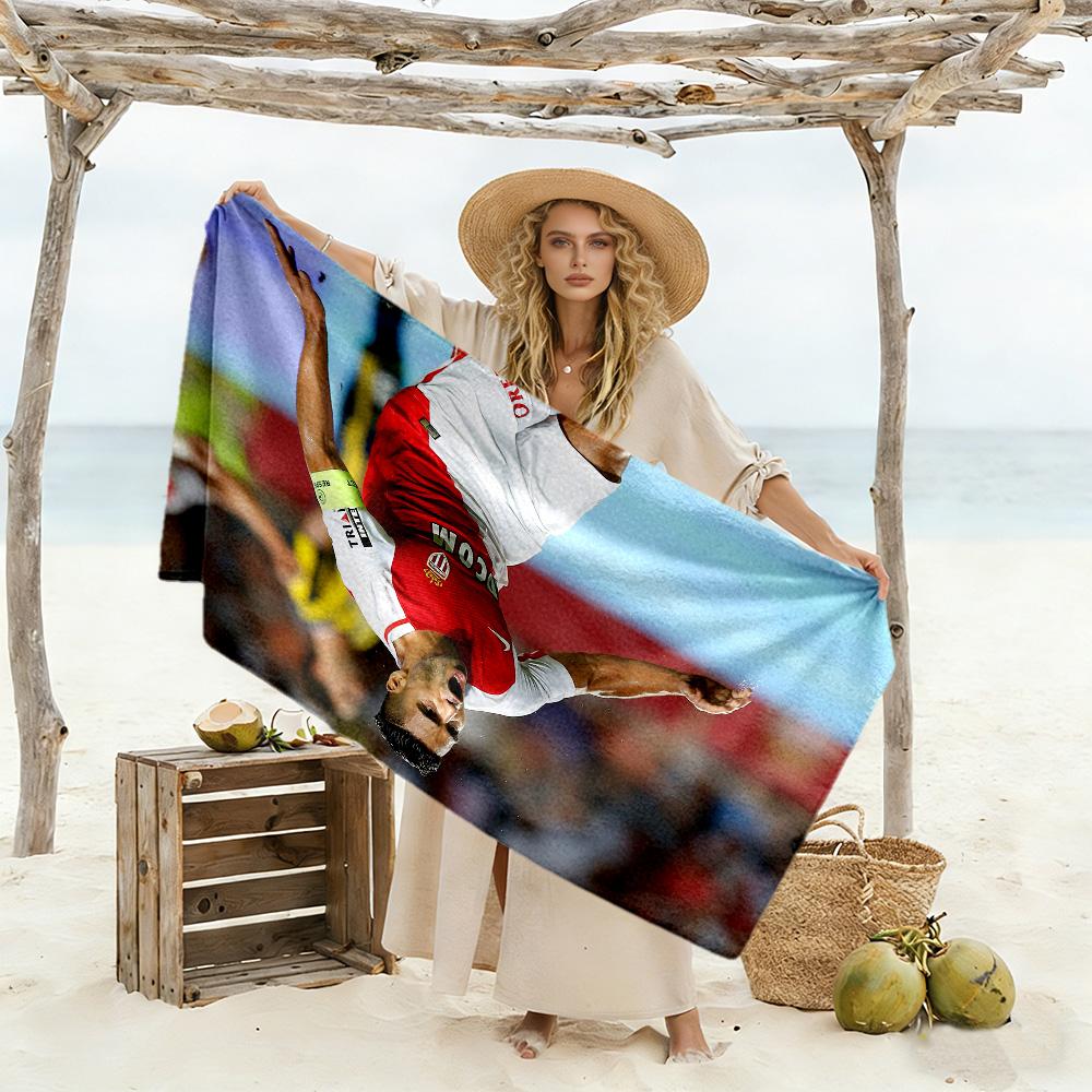 Chelsea Fc Player Action Beach Towel Super Soft Microfiber Quickdry Fabric Comfortable Lightweight