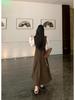 French-Style Two-Piece Long-Sleeve Plus Size Elegant Spring Dress with Waist-Cinched Skirt
