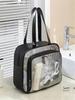 1 Pvc Waterproof Storage Bag Portable Large-Capacity Toiletry Bag with Shoe Compartment and Zipper Flap Pocket Pants for Gym