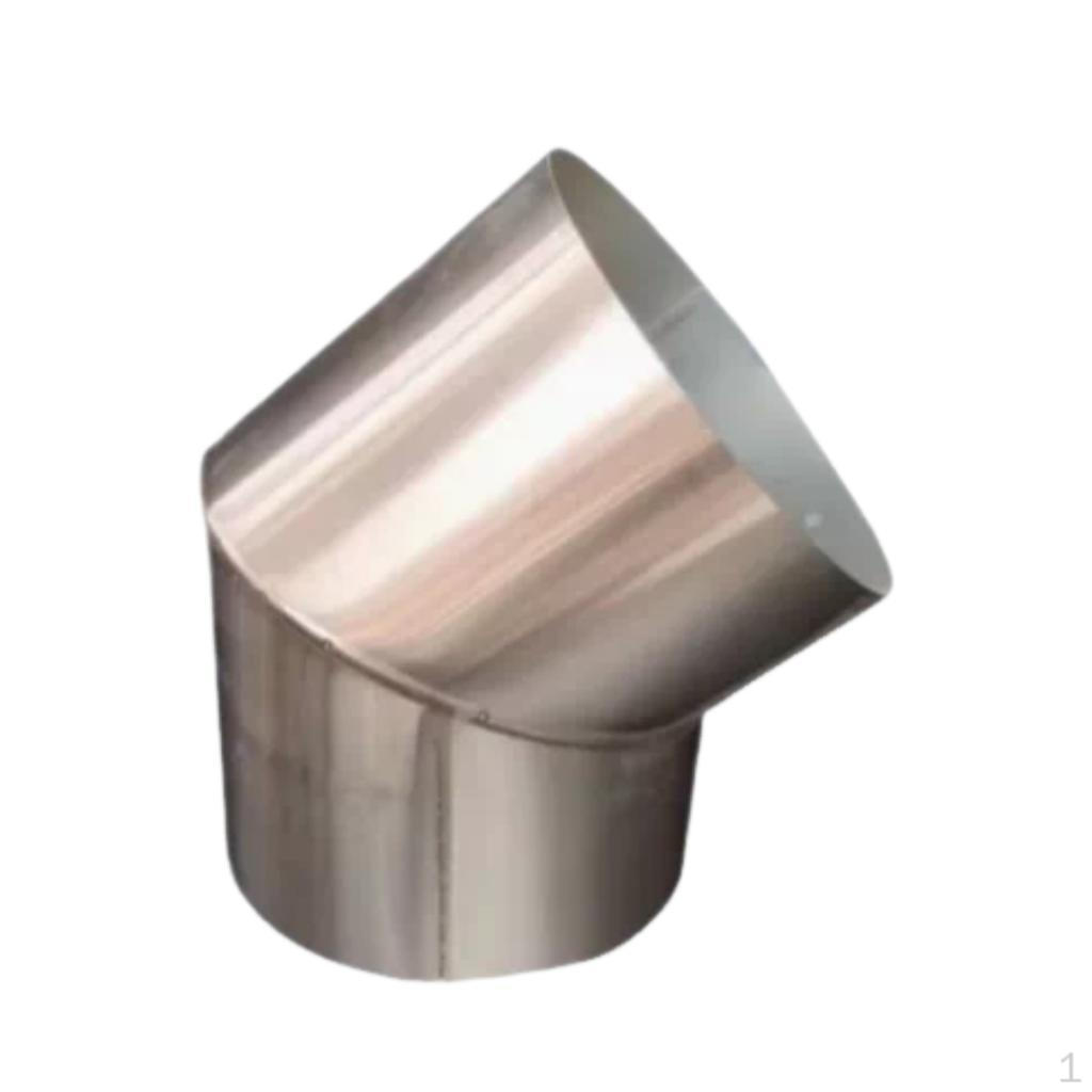 Nerezový koleno 45° pro kouřovod kamen 170 mm