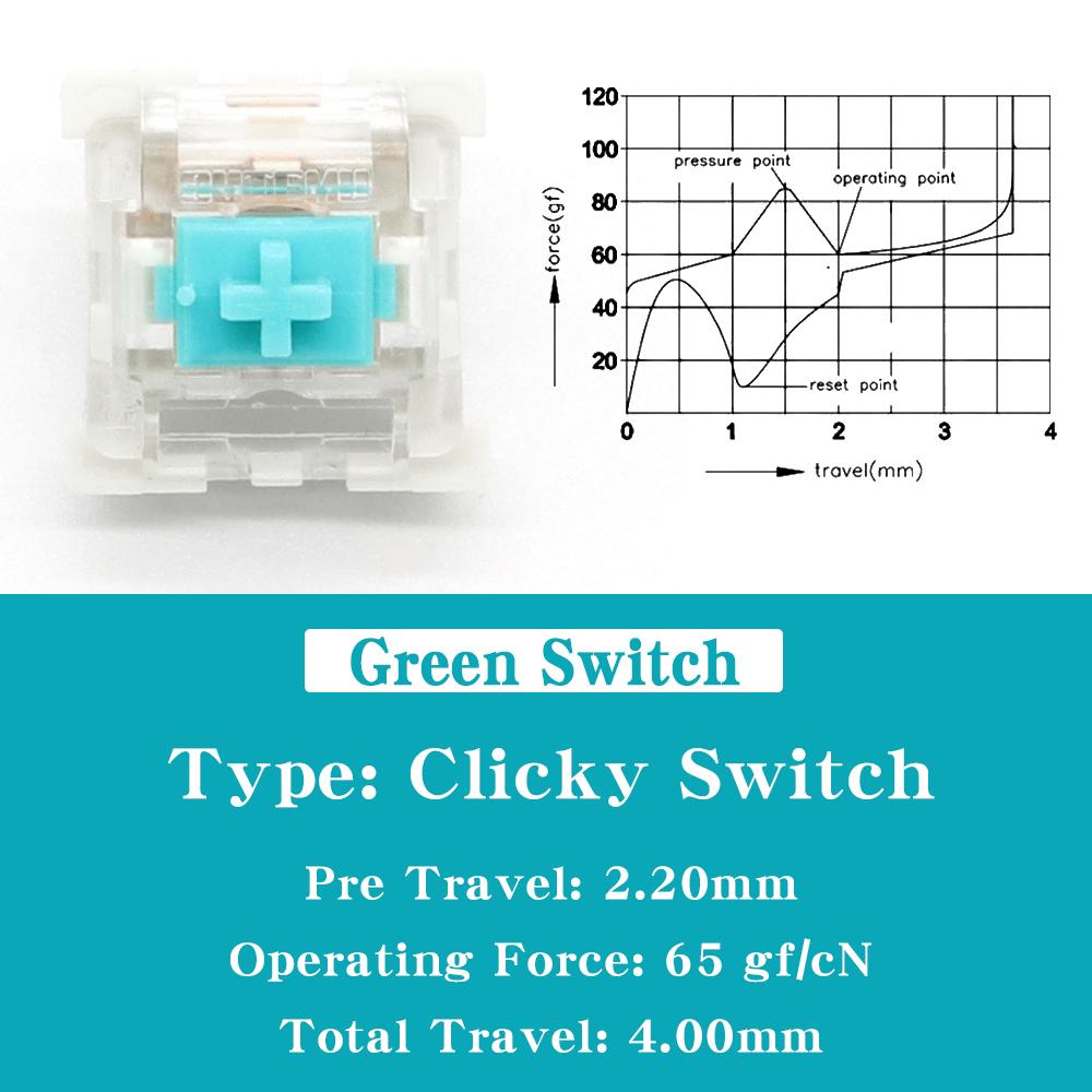 Outemu Switch for Keyboard 3Pin Linear Tactile Clicky Silent Switches for Mechanical Keyboards Gray White Red Blue Gaming Switch