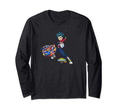 Beyblade Burst Sparking Aoi Valt & Brave Valkyrie Langarm-T-Shirt