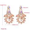 Women's Drop Earring Colored Crystal Geometric Pendant Exaggerate Temperament Premium Earrings