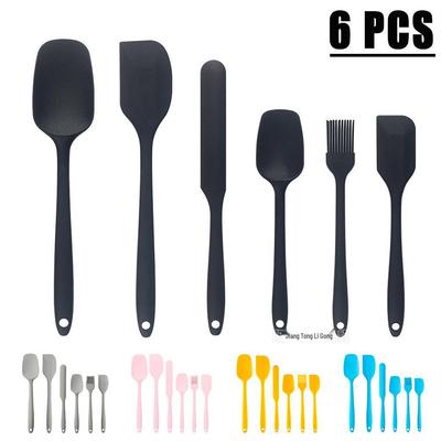 Silicone 6-Piece Spatula & Oil Brush Baking Set