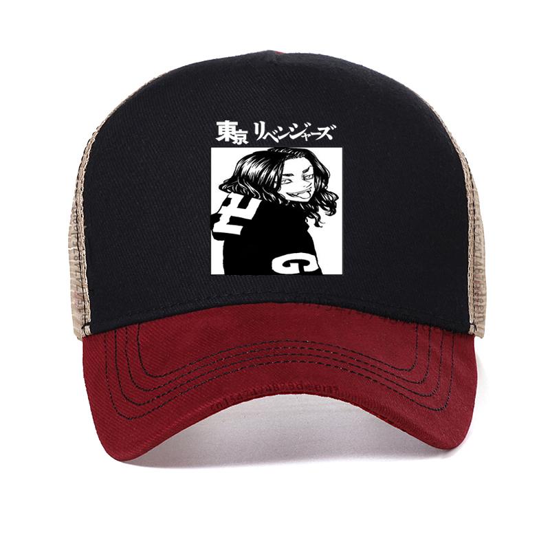 Hot Japanese Anime Tokyo Revengers Men hat Chifuyu Matsuno Graphic baseball cap Anime Unisex Summer Mesh vent caps