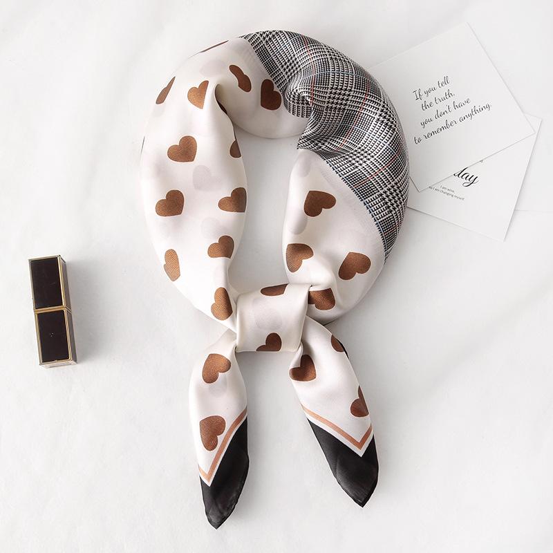 New Luxury Design 70*70Cm Horse Print Silk Square Scarf Women Soft Satin Hairband Neckerchief Office Hijab Headband Foulard Gift