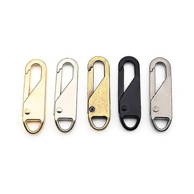 5 Pcs Metal Zipper Pull Replacement Detachable Zipper Slider Pull Tab Repair Kit For Clothing Jacket Diy Craft Sewing Zip Head