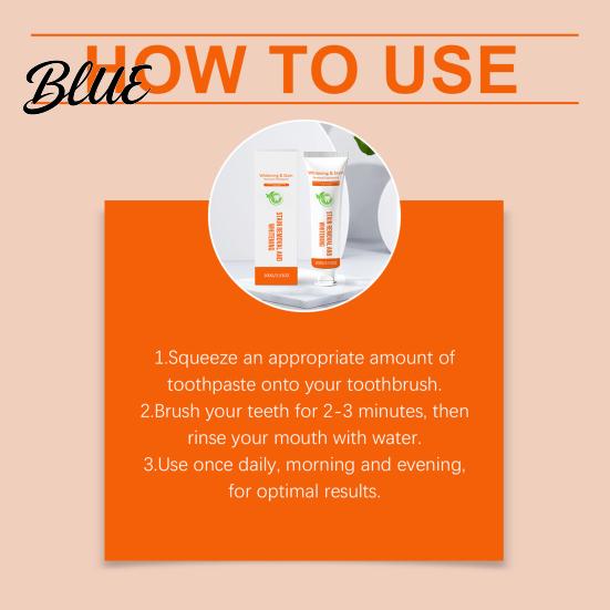 Whitening Toothpaste 100G Stain Removal Teeth Toothpaste Gentle Cleansing for Plaque Men Women Fresh Breath Oral Care Mints Flavor