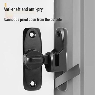 Simple No-Punch Sliding Door Latch Bolt for 90°/180° Bathroom Entrance