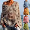 New Women's Sexy Hollow Out Knit Sun Protection Cover Up, Summer Spring Beach Knit Cover Up Top for Vacation