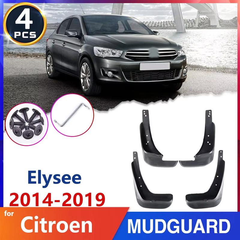 

Car Mud-Flaps Fender Mudguards for Citroen Elysee 2014~ 2015 2016 2017 Mudflap Slapsh Guard Accessories Stickers Auto-Goods