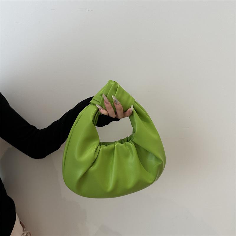 Street trend pleated bag summer new small bag texture women's bag simple small fresh handbag