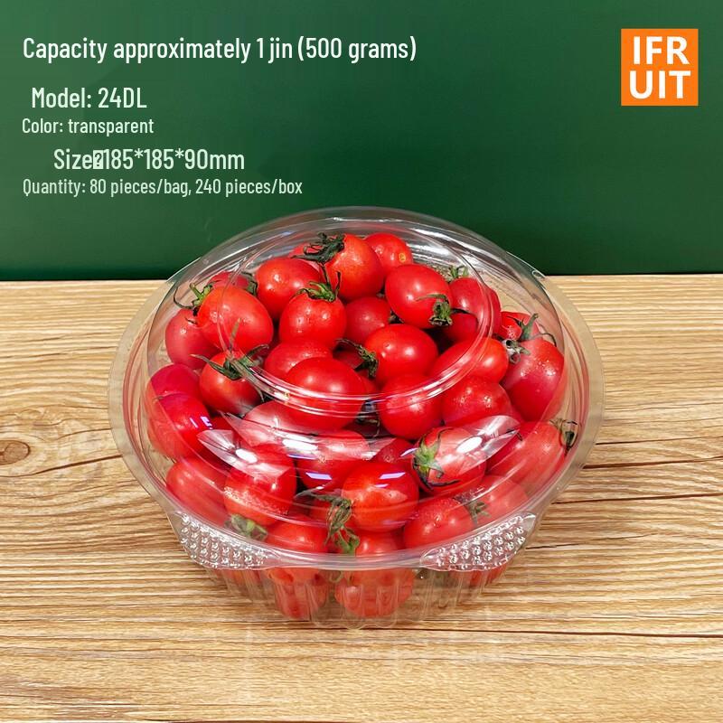 Disposable Clear Plastic Round Fruit Containers