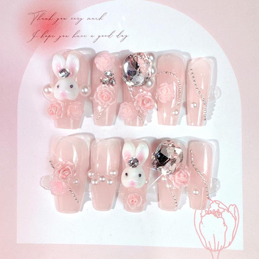 Clear and Gentle, Fairy Girl Tutu Manicure Patch, Fake Nail Sticker, Wearing Nail Piece, Finished Product Removable U28