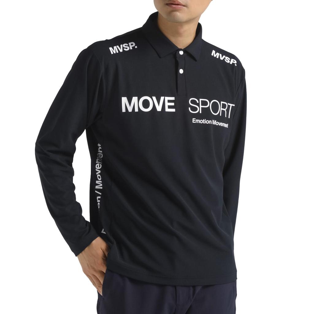 Move Sports Mini Pique Long Sleeve Polo Shirt ST4FLSZ0MB_BK00_L