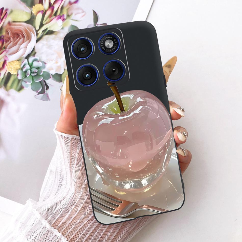 For Motorola Edge 70 Cute Flower Butterfly Cat Painted Case For Motorola Moto X70 Air Edge70 5G Black Silicone Soft Phone Cases