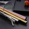 3Pcs Stainless Steel Straw Sets Metal Reusable Straight Bent Drinking Straw With Cleaning Brush Party Juice Drinks Utensils