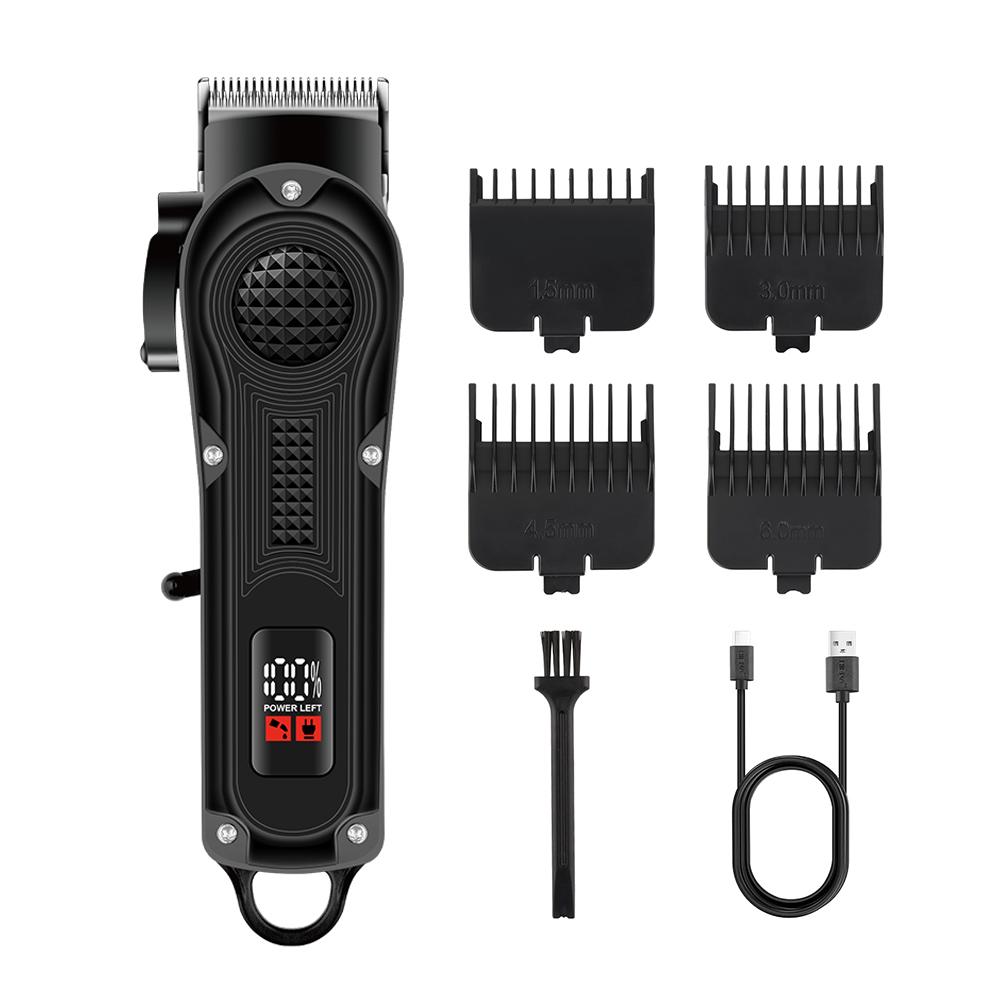 Electric Hair Clipper Black Professional Haircut Home Haircut Rechargeable USB  Men's Cordless Hair Clipper USB Rechargeable
