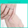 Elegant Open Adjustable Blue Copper Ring For Women Trendy Geometric Fashion Design