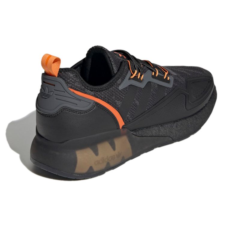 Adidas Originals ZX 2K Boost Fabric Cool Non-Slip Durable Low-Top Lifestyle Sneakers Unisex Sneakers Black Orange GY3547
