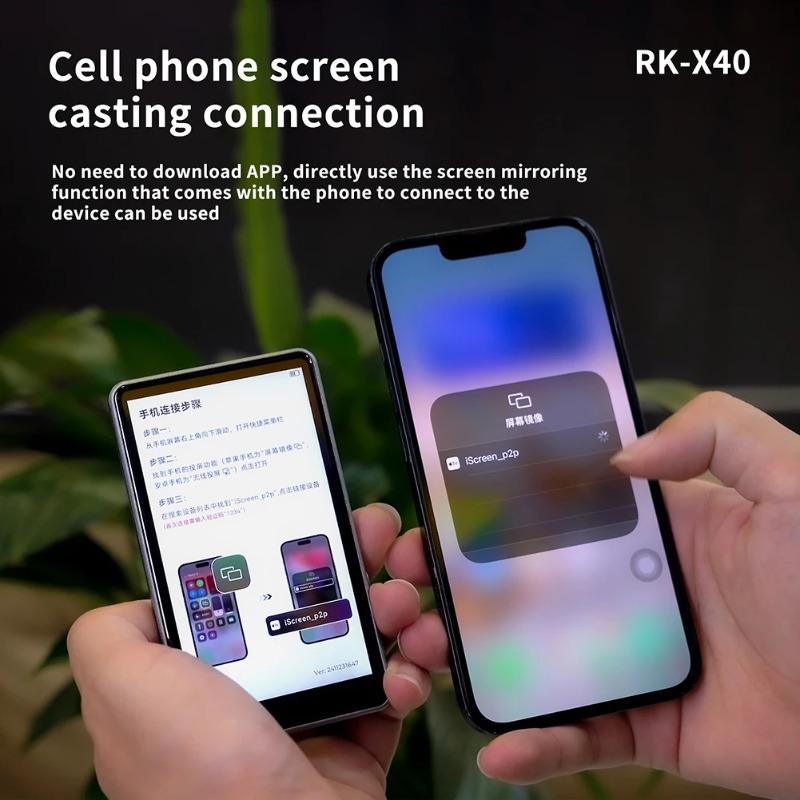 RK-X40 Wireless Mobile Phone Magnetic Selfie Screen Projector Rear Camera High Definition Selfie Display Selfie Auxiliary Tool