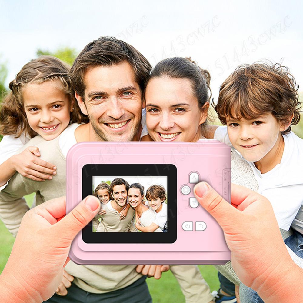 1080P Thermal Print Camera with Print Photo Paper Instant Photo Printing Camera USB Charging for 3-12 Year Old Girls Boys