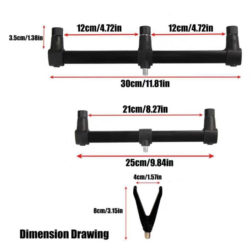 Double Rotating Fishing Rod Holder Adjustable Angles Aluminum Portable For Outdoor Angling