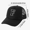 Truck Hat Large Mesh Summer Curved Brim Baseball Cap, Trendy Thin Light Plate Black, Large Mesh Hat Truck Hat