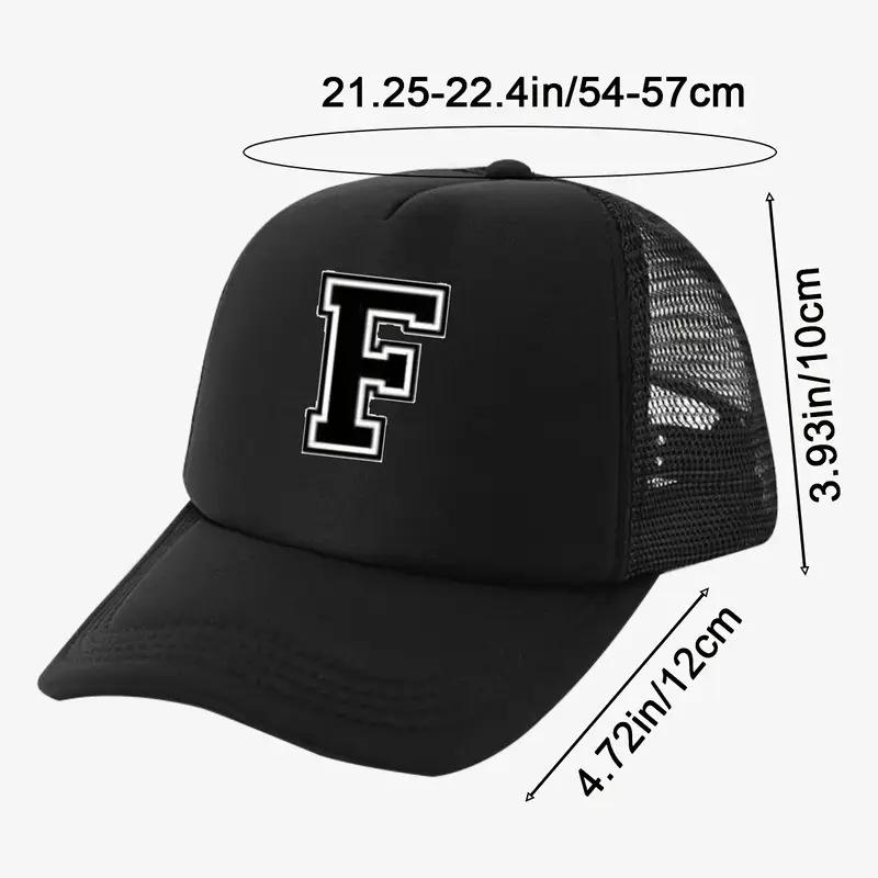 Truck Hat Large Mesh Summer Curved Brim Baseball Cap, Trendy Thin Light Plate Black, Large Mesh Hat Truck Hat