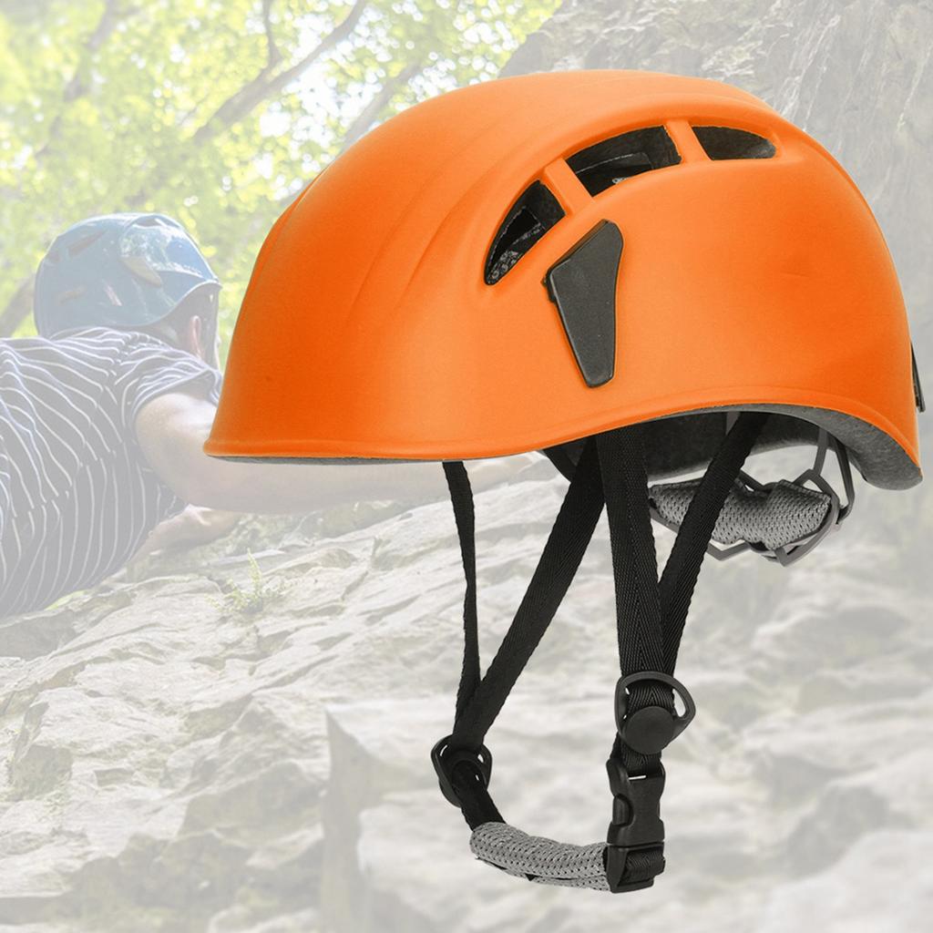 Outdoor Sport Sicherheits-Kopfschutzhelm für Bergsteigen Klettern Rollschuhlaufen(Orange)