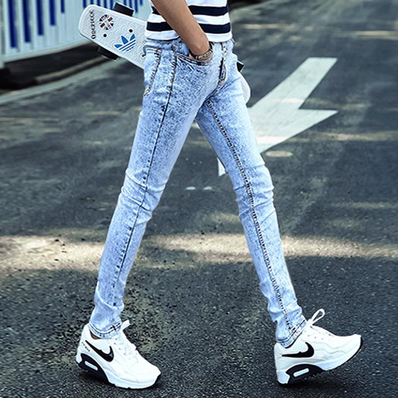 Męskie elastyczne dżinsy skinny slim fit