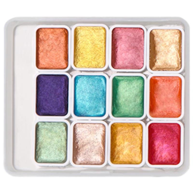 Dan Kelin Shimmer Pearlized Solid Watercolor Paint Set