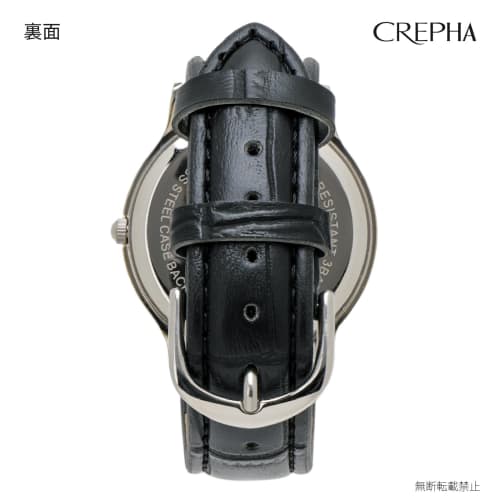 Klefer Men's Analog Waterproof Watch with Leather Strap, Black, TE-AM242-WTS