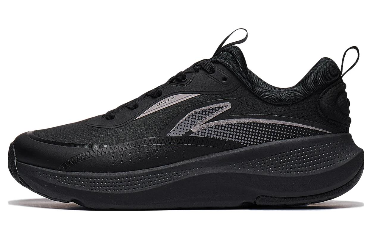 Li Ning Element Амортизация, Износостойкие Низкие Повседневные Кроссовки Унисекс Черный Серебристый AGLT179-4 43