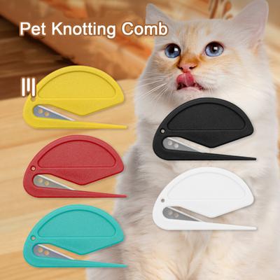 Yousheng 5 Pcs Knotting Comb Pet Grooming Brush for Dog Cats Multifunctional Shedding Tool for Removing Tangled Hair Hidden Blade Safe Design