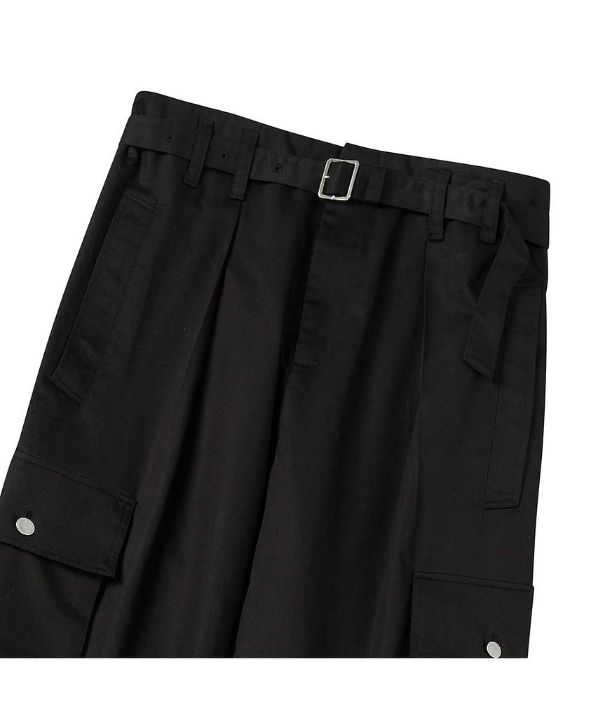 BEYOND CLOSET [Collection Line] Archive 90S Military Belted Cargo Pants Black