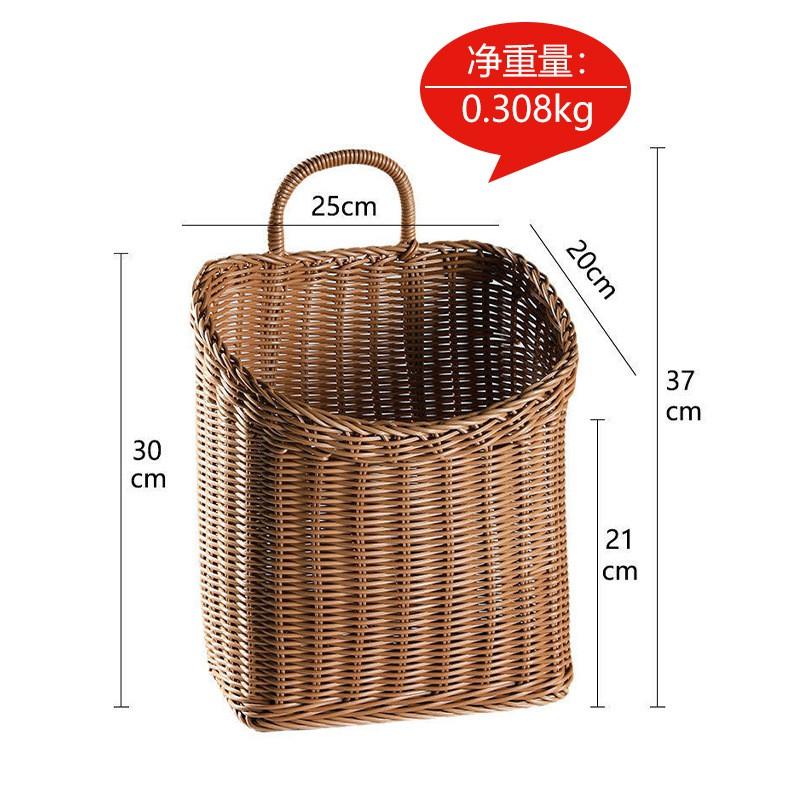 Wall-Mounted Kitchen Storage Basket Ginger Garlic Herbs Vegetables PP Hanging Organizer Multi-Use Pantry Rack