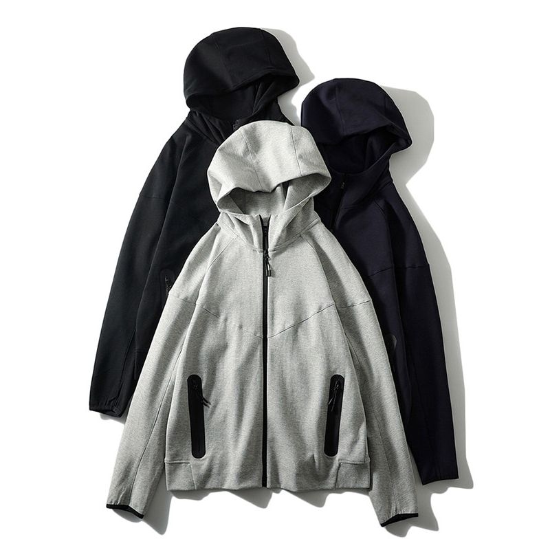 Leisure Hood Sports Zip-up Cardigan Outerwear Men's Spring and Autumn Air Cotton Hoodie Foreign Trade Men's Fitness Running Jacket