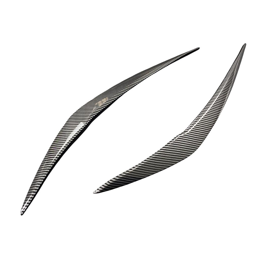 2Pcs Car Front Headlight Eyebrow Eyelid Cover For BMW 1 Series F20 F21 118i 120i 2015 2016 2017 2018  Glossy Black Stickers