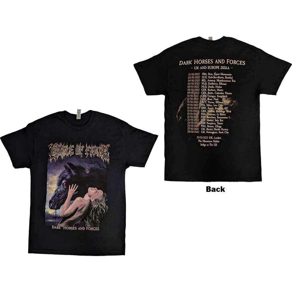 Cradle Of Filth Unisex T-Shirt: Dark Horses (Back Print) (Medium) S