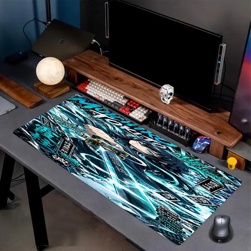 Demon Slayer Print Mouse Pad, Anti‑Slip Desktop keyboard Mat, for PC Laptop Gaming Working Daily Use, Cool Festival Surprise Gift