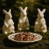 1/2Pcs Big Rabbit Silicone Molds Resin Polymer Clay Crafts For Home Decor & Candle Making Wave Spiral Molds Easter Gifts