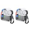 2Pcs Earbud Protective Case for AirPods Pro 3 Charging Case Shockproof Wireless Earphone Cover Protector Shell Skin with Safety Lock Phone Holder