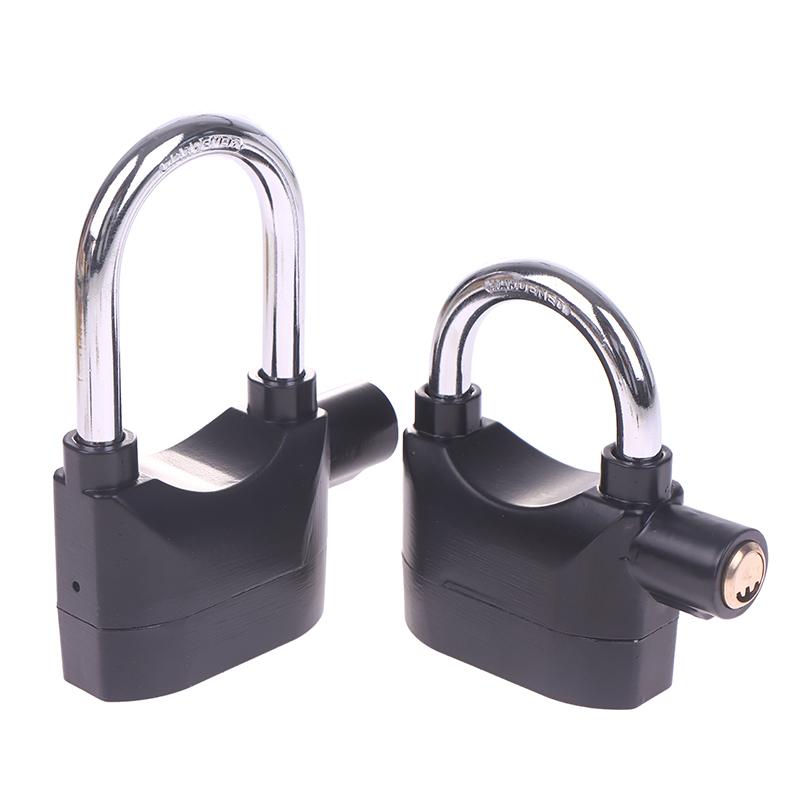 Alarm Lock Anti Theft Alarm Lock Black Anti Theft Security Padlock Waterproof Siren Alarm Lock For Motorcycle Door Windo