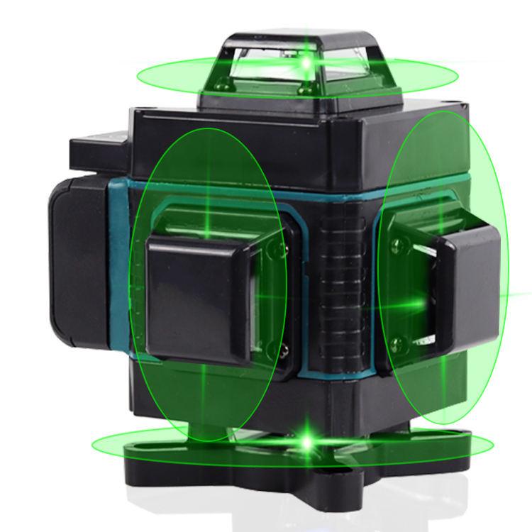 16-line Green Light & Blue Infrared Laser Leveler: Wall/Floor Mounted, High-Precision & Strong Light Level Meter