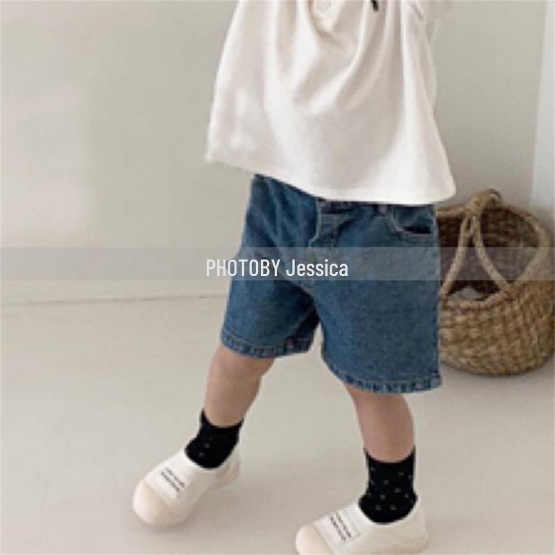 

Корейские детские летние джинсовые шорты - модные повседневные джинсы для мальчиков и девочек 80 cm