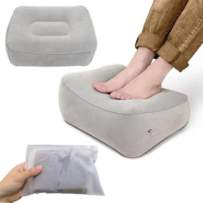 Oreiller Gonflable Doux pour Repose-Pieds Coussin Gonflable PVC pour Repose-Pieds Voyage en Avion Bureau Maison Rehausser les Jambes Détendre les Pieds Almohada