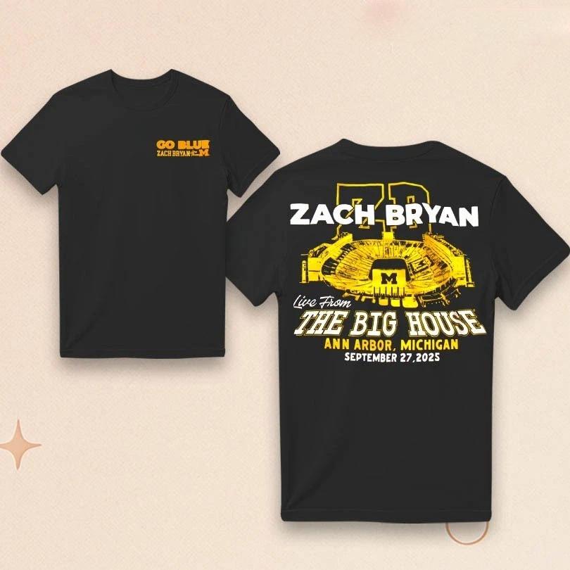 Zach Bryan The Big House Michigan 2026 T-Shirt XXXXL